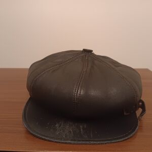 Black Leather Hat